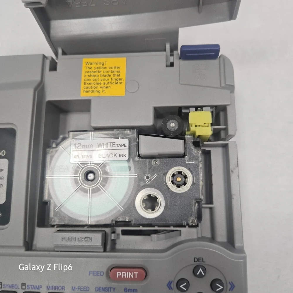 Casio KL-750 EZ-Label Printer Gray Portable Thermal Label Maker QWERTY Keyboard